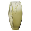 12.5" Evergreen Flat Barrel Vase